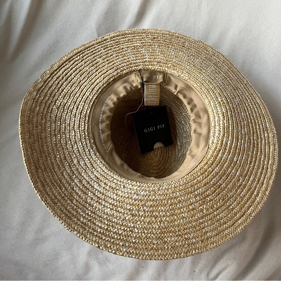New Gigi Pip The Isla straw Fedora hat in Natural One size - Picture 5 of 7